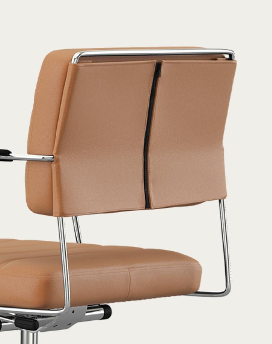 Contemporary Henrik Tengler Time Chair Frame: Chrome, Upholstery: Silt For One Collection For Sale