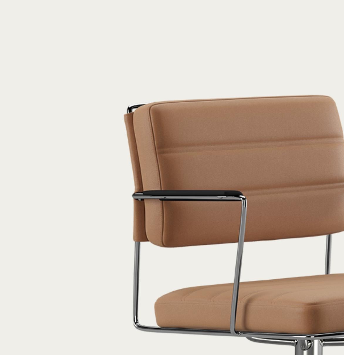 Henrik Tengler Time Chair Gestell: Chrom, Polsterung: Seide für eine Kollektion (21. Jahrhundert und zeitgenössisch) im Angebot
