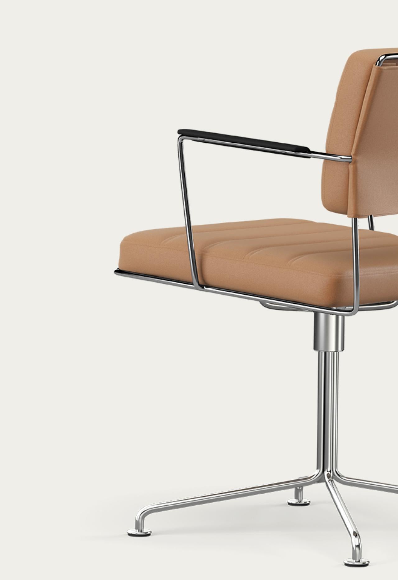 Henrik Tengler Time Chair Gestell: Chrom, Polsterung: Seide für eine Kollektion im Angebot 2