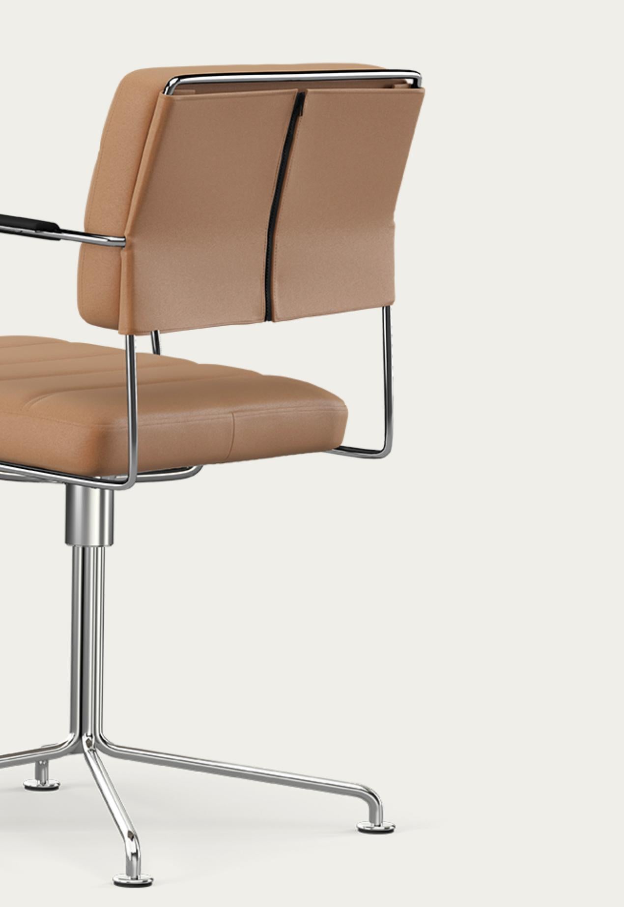 Henrik Tengler Time Chair Gestell: Chrom, Polsterung: Seide für eine Kollektion im Angebot 3