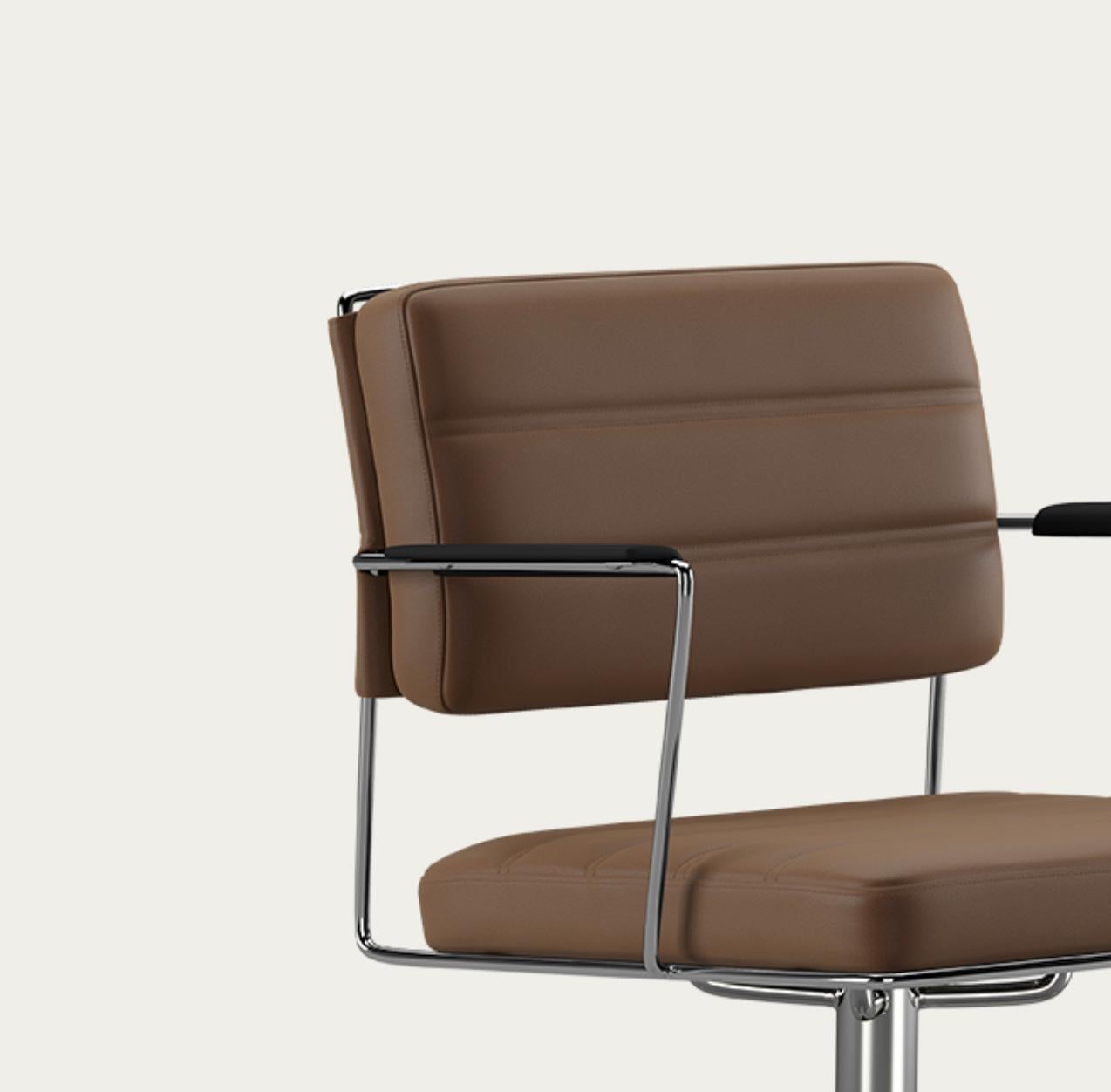 Chaise de temps Henrik Tengler : chrome, rembourrage : caoutchouc pour une collection unique en vente 3