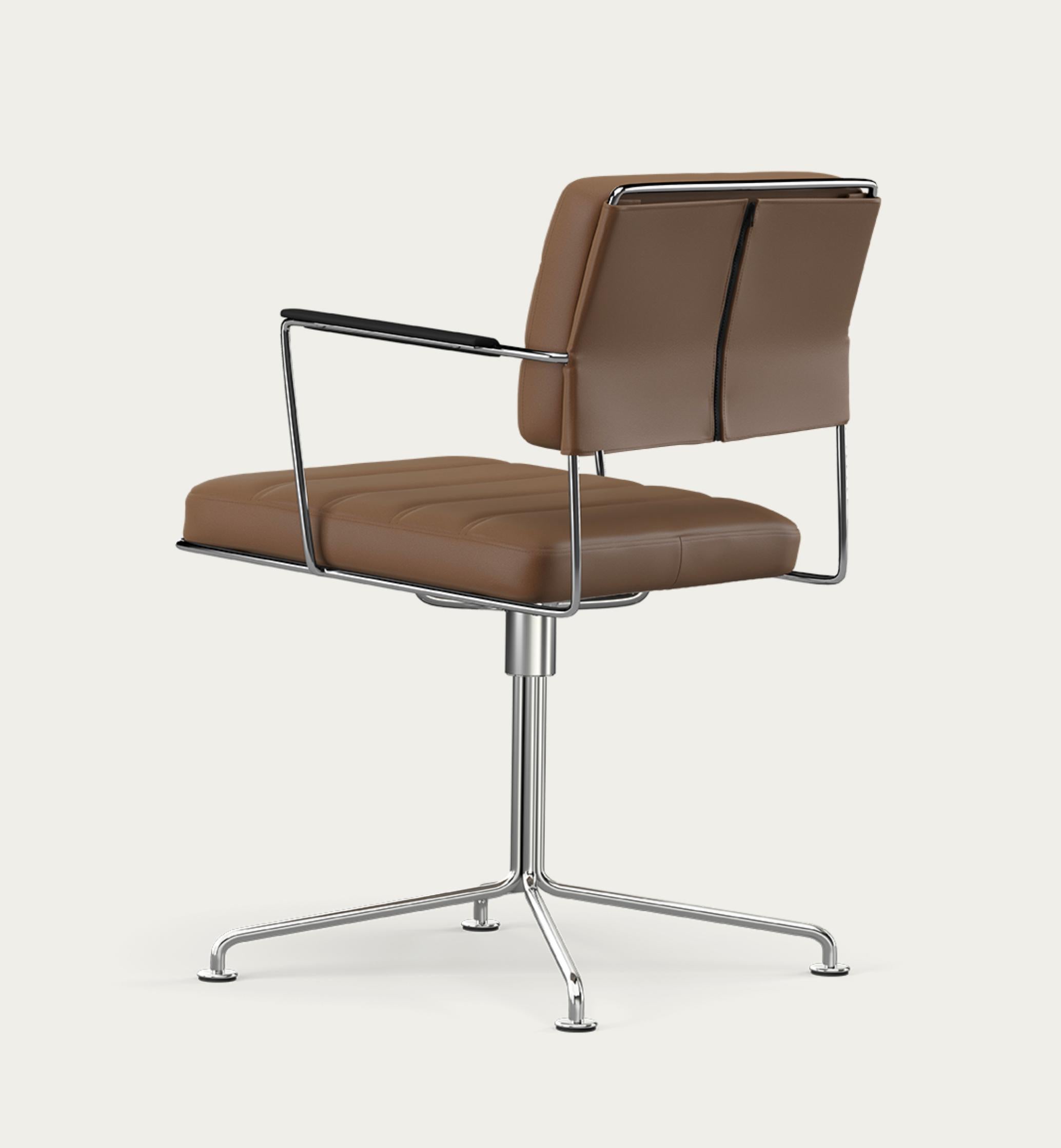 Mid-Century Modern Chaise de temps Henrik Tengler : chrome, rembourrage : caoutchouc pour une collection unique en vente