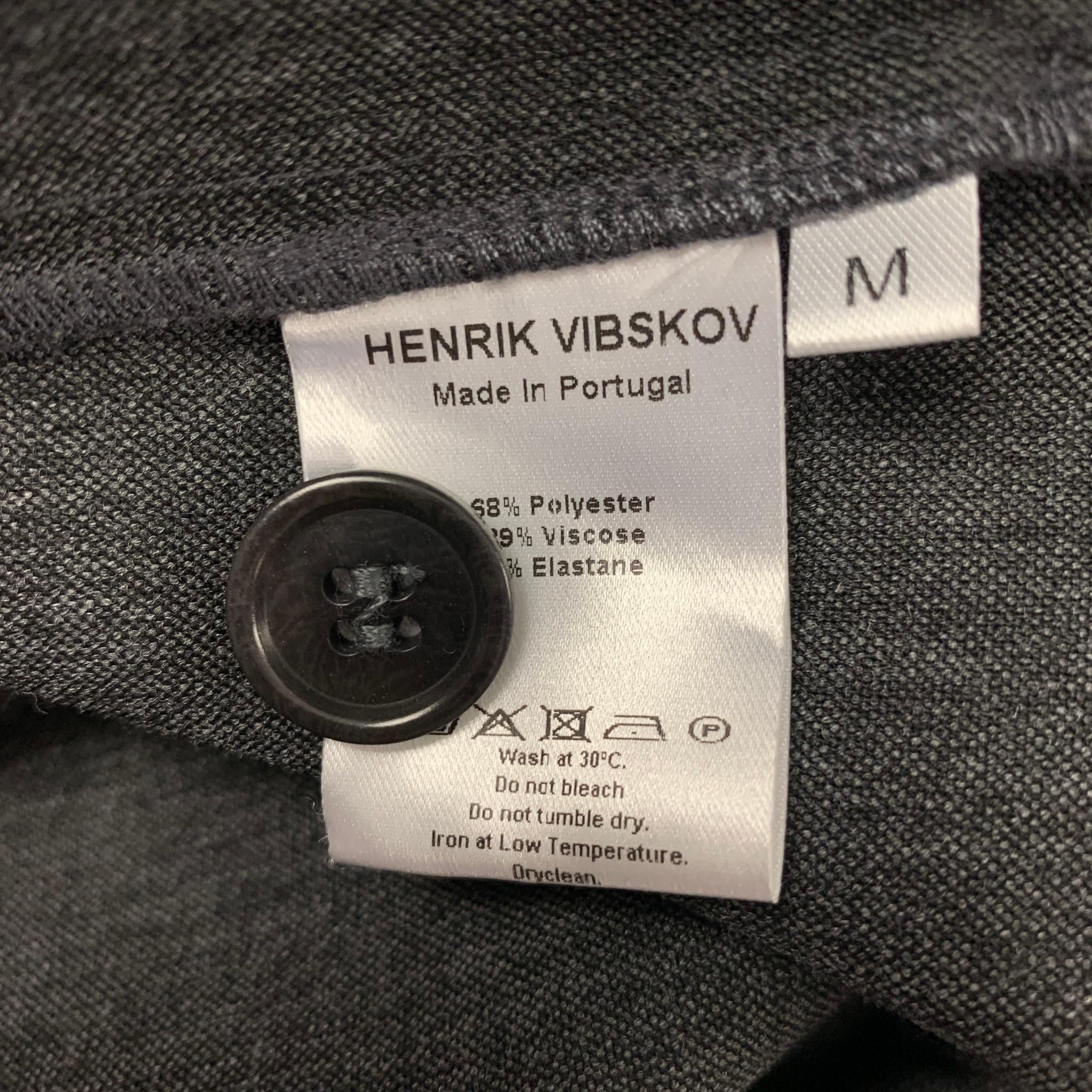 Men's HENRIK VIBSKOV Size M Gray Polyester Pleated Dress Pants