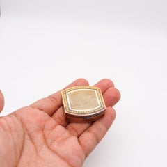 Henrik Wigström 1908 Russia Saint Petersburg Enameled Snuff Box in 14kt Gold