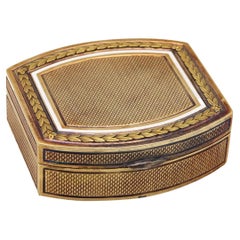 Henrik Wigström Russia 1908 St Petersburg Enameled Snuff Pill Box in 14Kt Gold