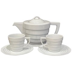 Théière et tasses de la collection Frank Lloyd Wright de Henriksen Guggenheim, ensemble pour 2