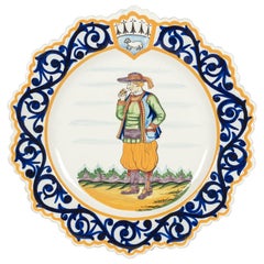 French Henriot Quimper Faience Plate