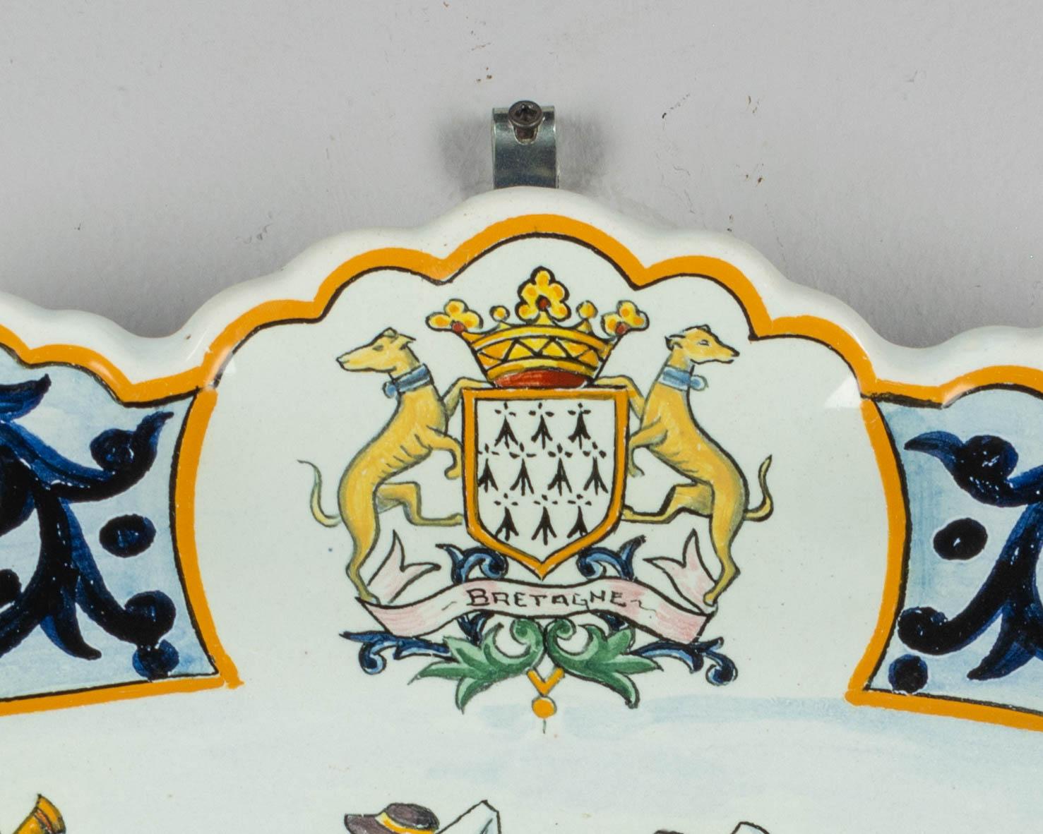 Hand-Painted French Henriot Quimper Faience Platter