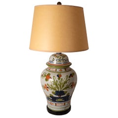Henriot Quimper-Style Faience Ginger Jar Lamp