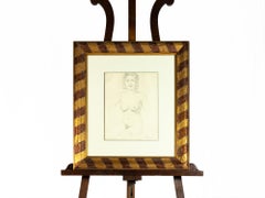 Henrique Medina Dibujo de retrato desnudo, 1941, Marco ornamentado