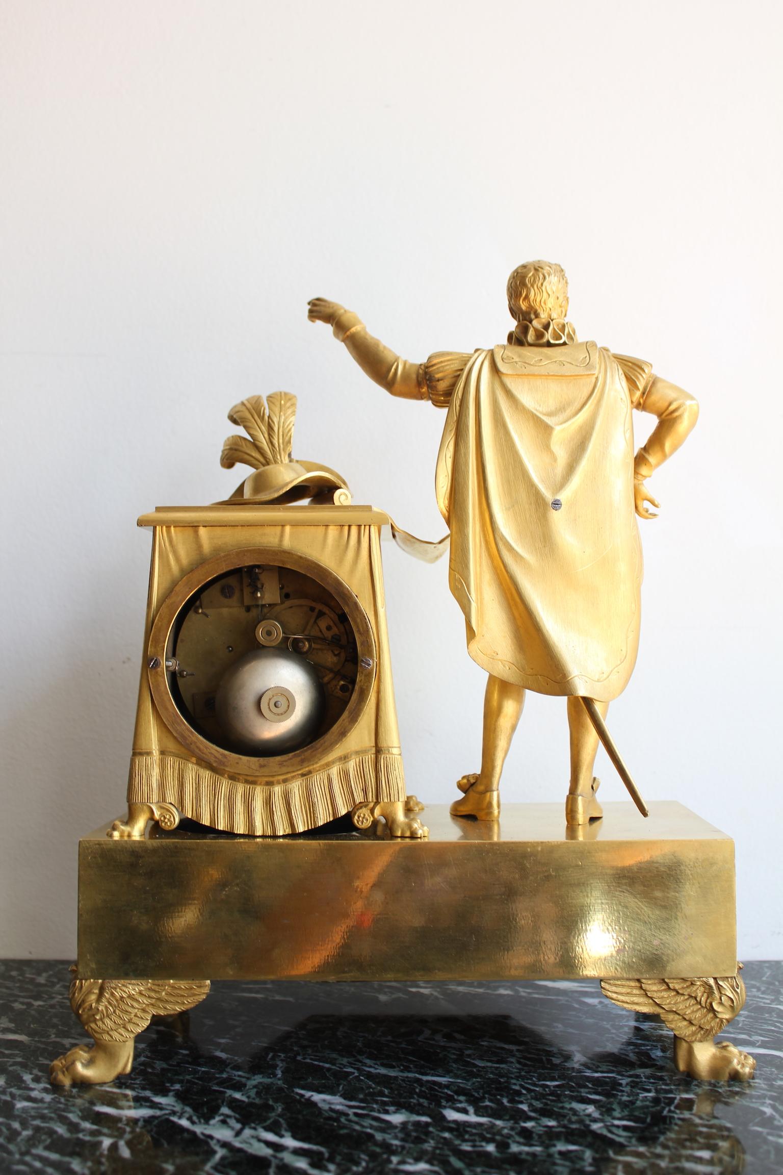 Henry 4 French Restauration Clock In Good Condition For Sale In Marseille, FR