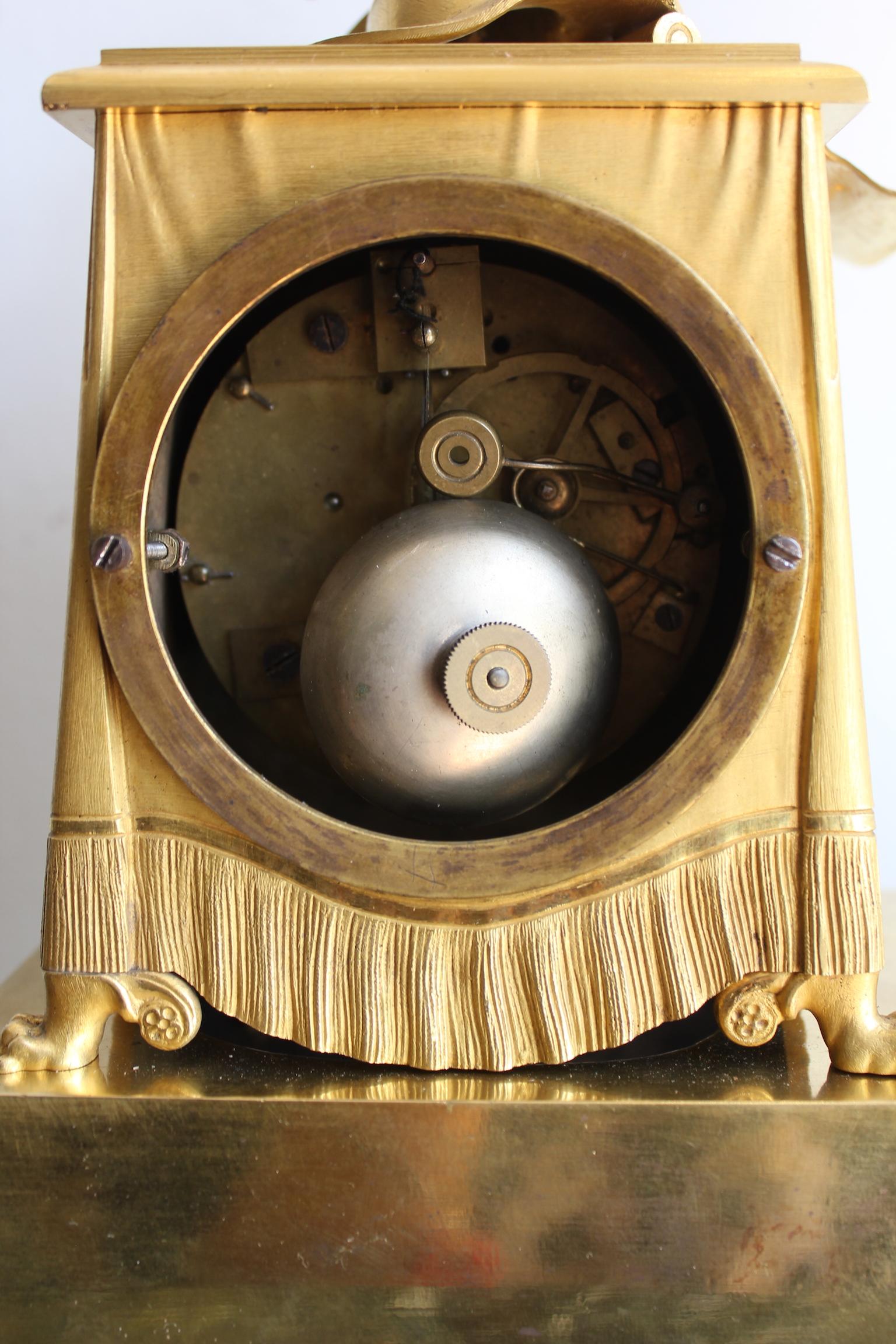 19th Century Henry 4 French Restauration Clock For Sale