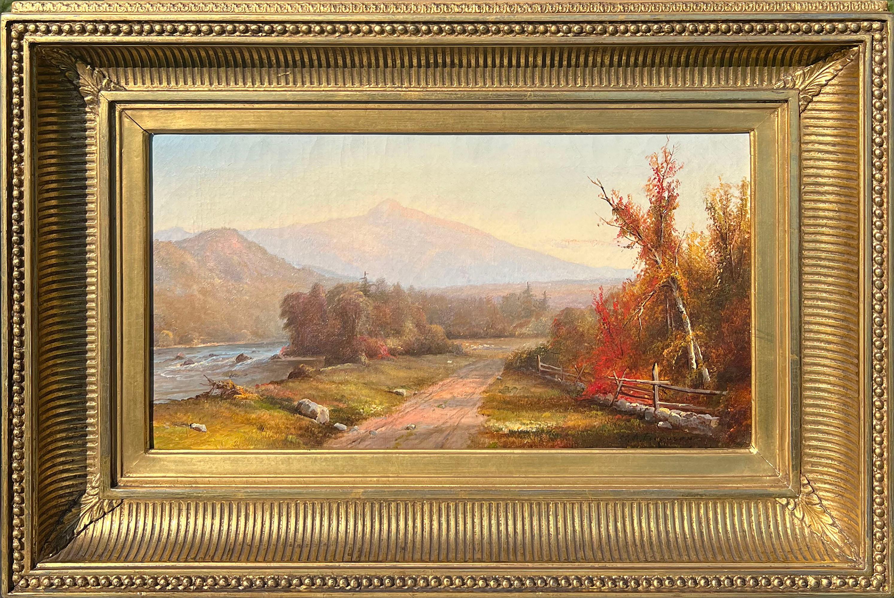 Autumn Landscape (NH) by Hudson River artist Henry A. Ferguson (1845-1911)