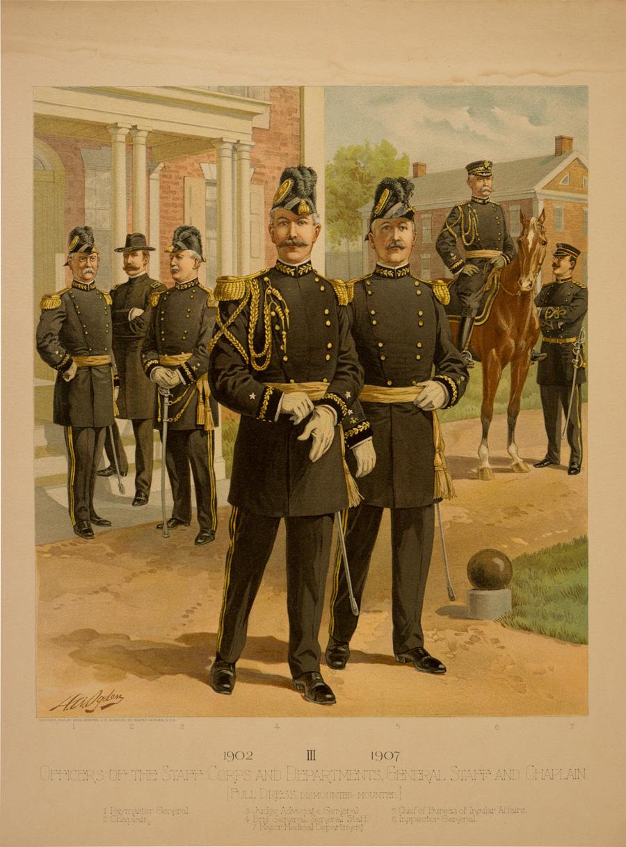 Officers of the Staff Corps and Departments, General Staff and Chaplain - Print by Henry A. Ogden