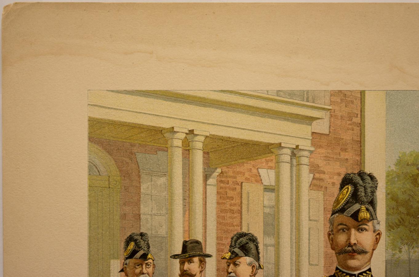 Officers of the Staff Corps and Departments, General Staff and Chaplain - Brown Portrait Print by Henry A. Ogden