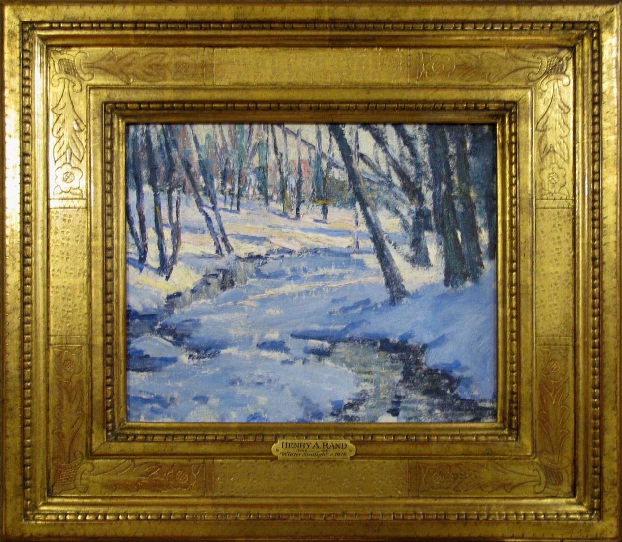 Henry A. Rand Landscape Painting - "Winter Sunlight"