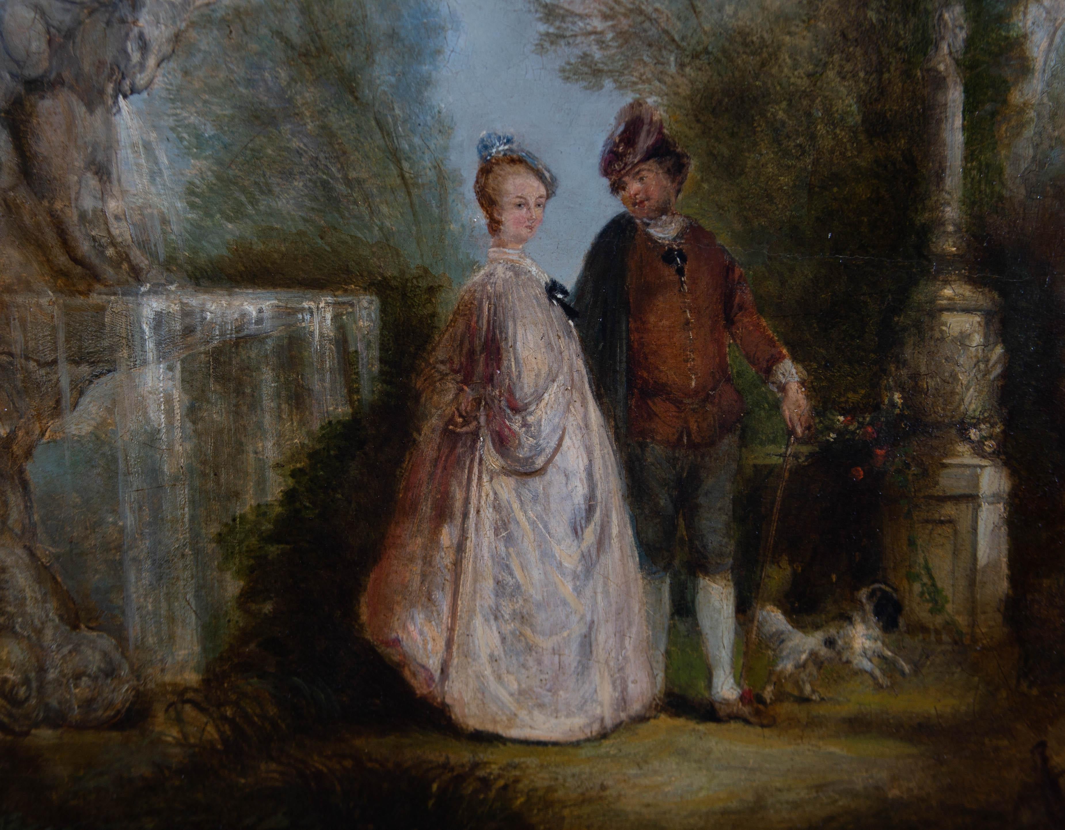 Attrib. Henry Andrews (1794-1868) - Mid 19th Century Oil, An Elegant Couple For Sale 4