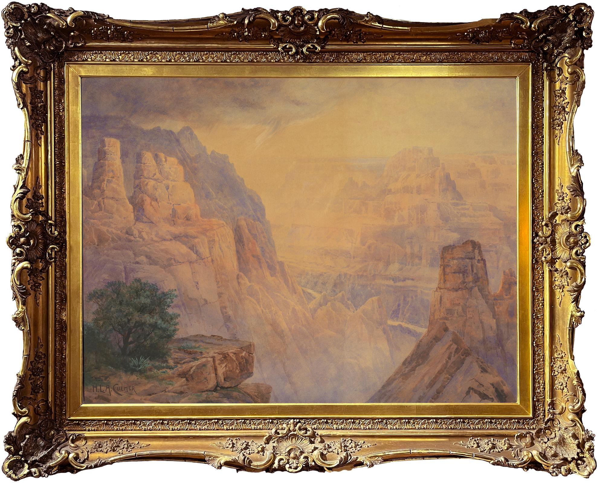 Henry Adolphus Lavender Culmer Landscape Painting - Grand Canyon of the Colorado in Arizona by H.L.A. Culmer