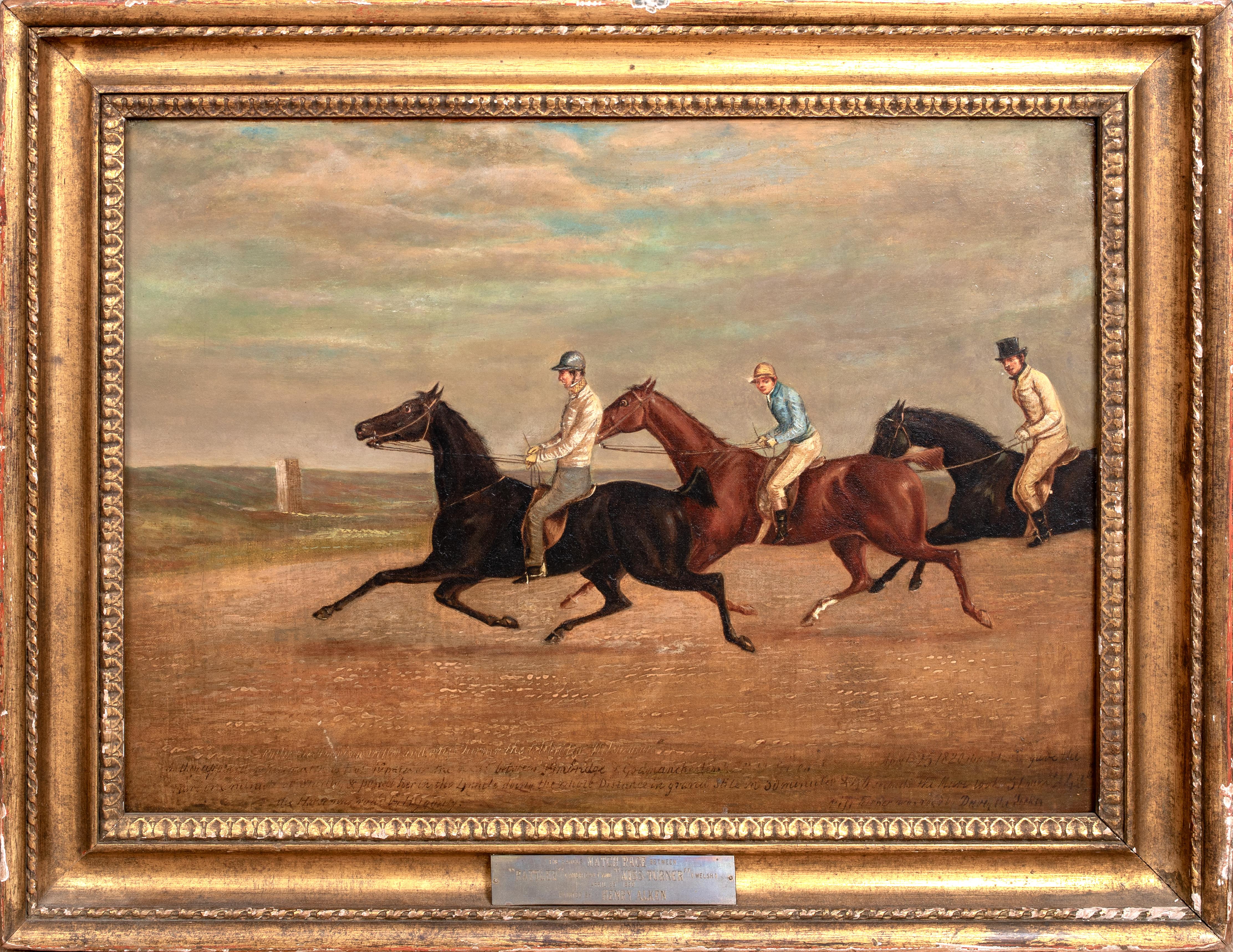 Animal Painting di Henry Alken - Corsa al trotto, Ratter (USA) e Miss Turner (Gallese), 1820