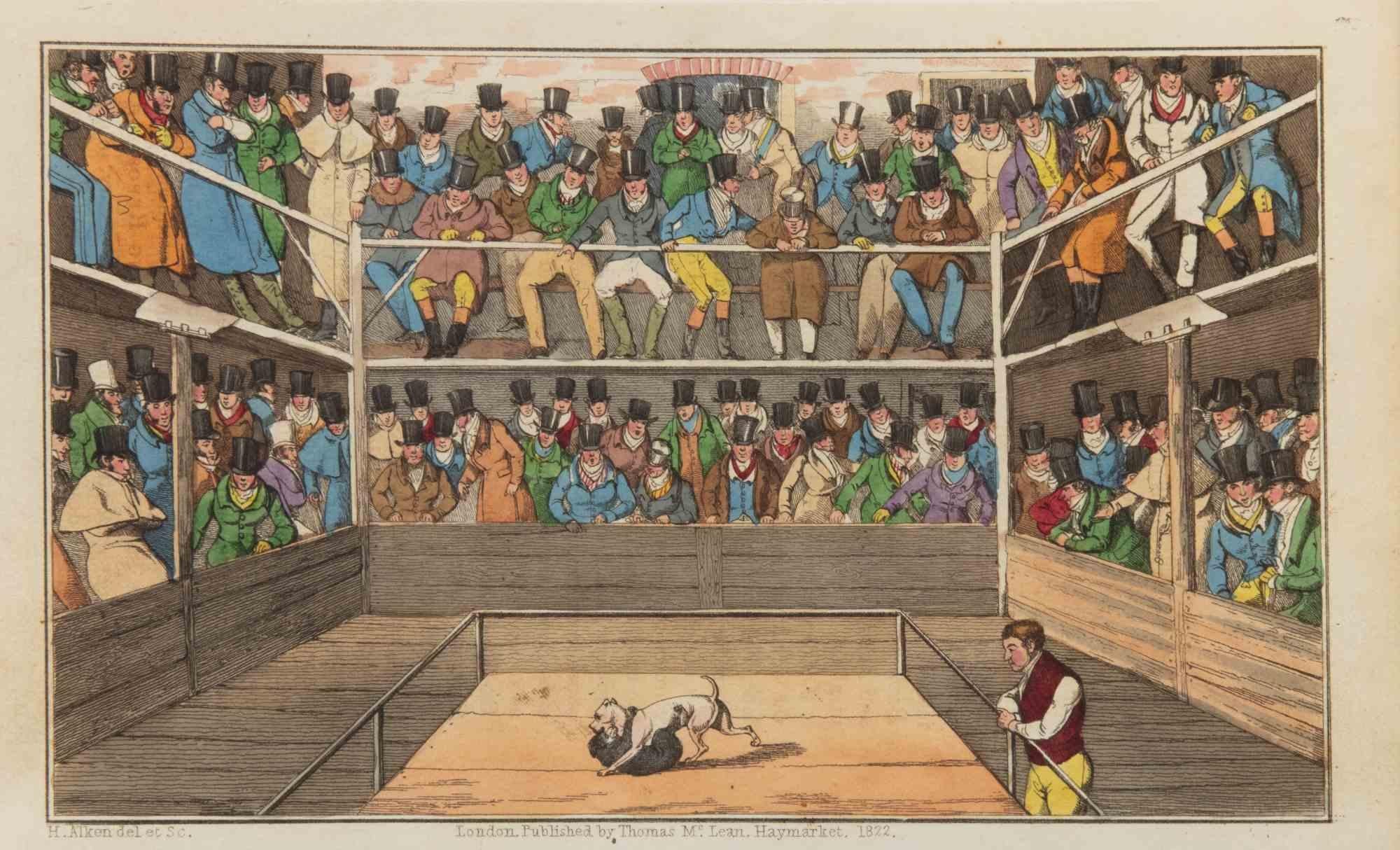 Etching and aquatint realized by Henry Alken in 1822. Table from "The Sporting Repository", first edition.

Very good condition.

Henry Alken (1765-1851) was en english painter and engraver well known for his caricatures and illustrations of