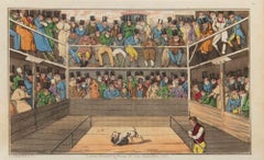Dog Fight - Etching by Henry Alken - 1822
