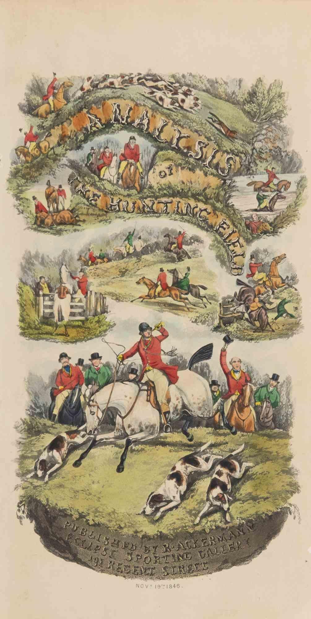 The Analysis of the Hunting Field - Frontispiece - Etching by  Henry Alken- 1846