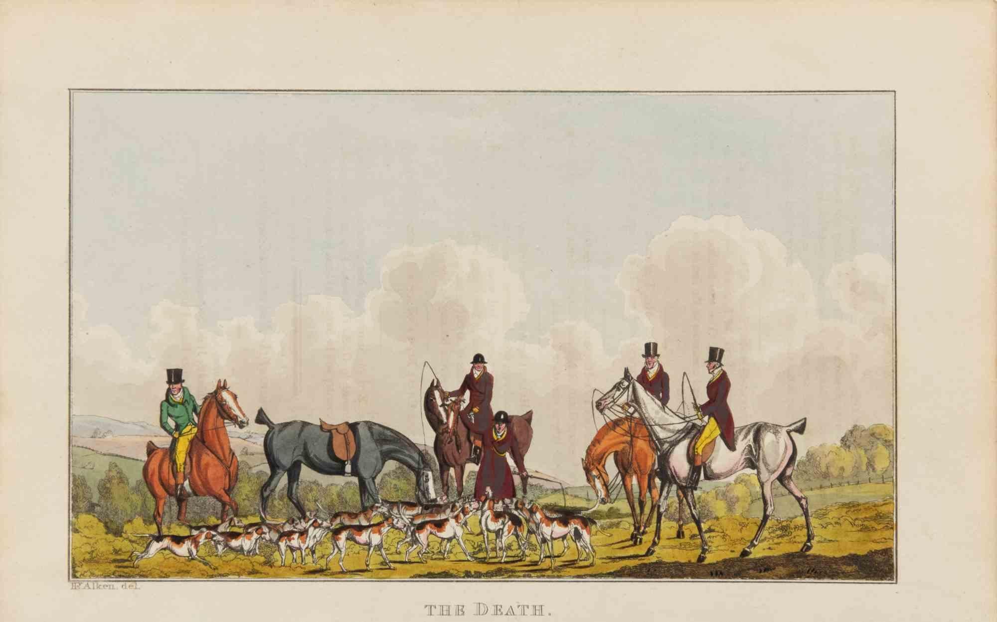 The Death - Etching by Henry Alken - 1822