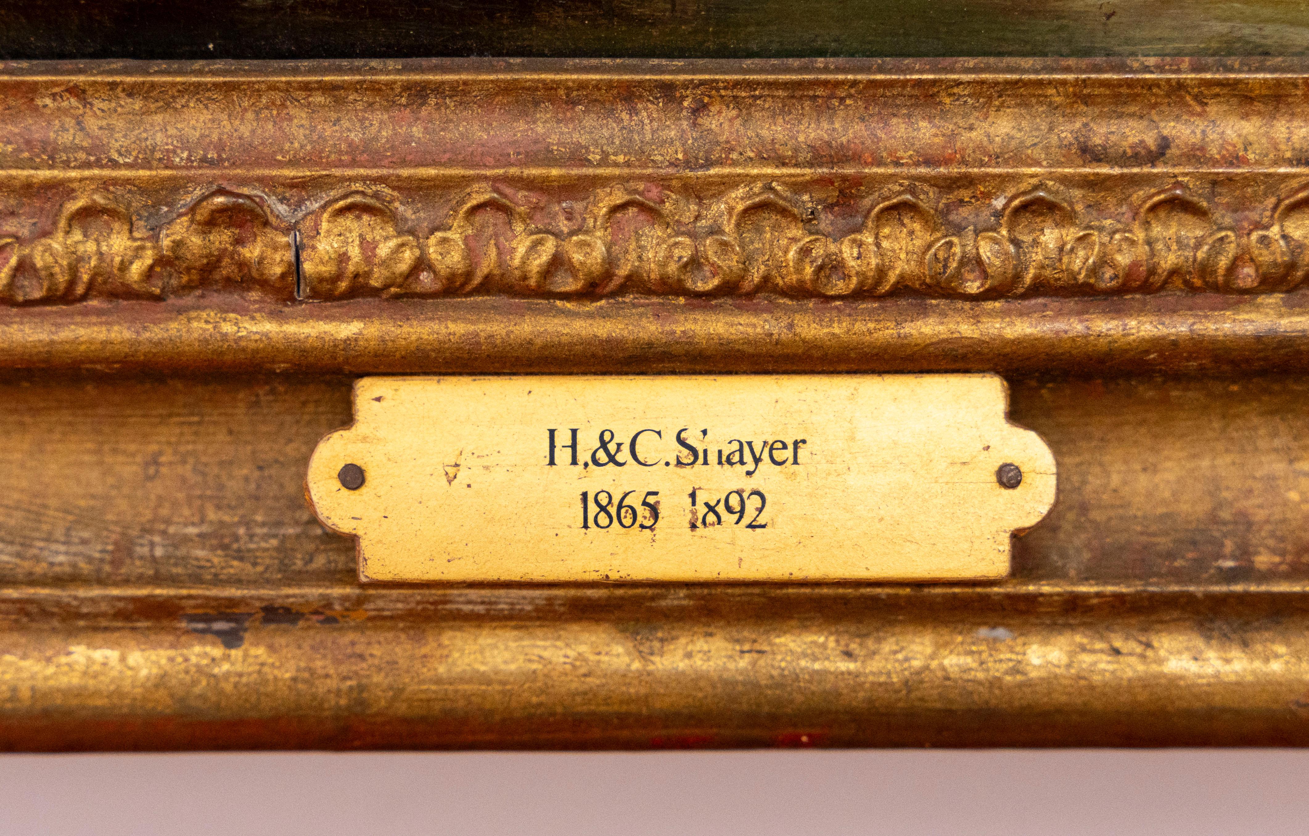 Famiglia zingara che si accampa, di Henry e Charles Shayer XIX secolo, Regno Unito - Painting di Henry and Charles Sayer