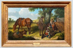 Zigeunerfamilie, die ihr Lager aufschlägt, von Henry und Charles Shayer 19. britisches Jahrhundert