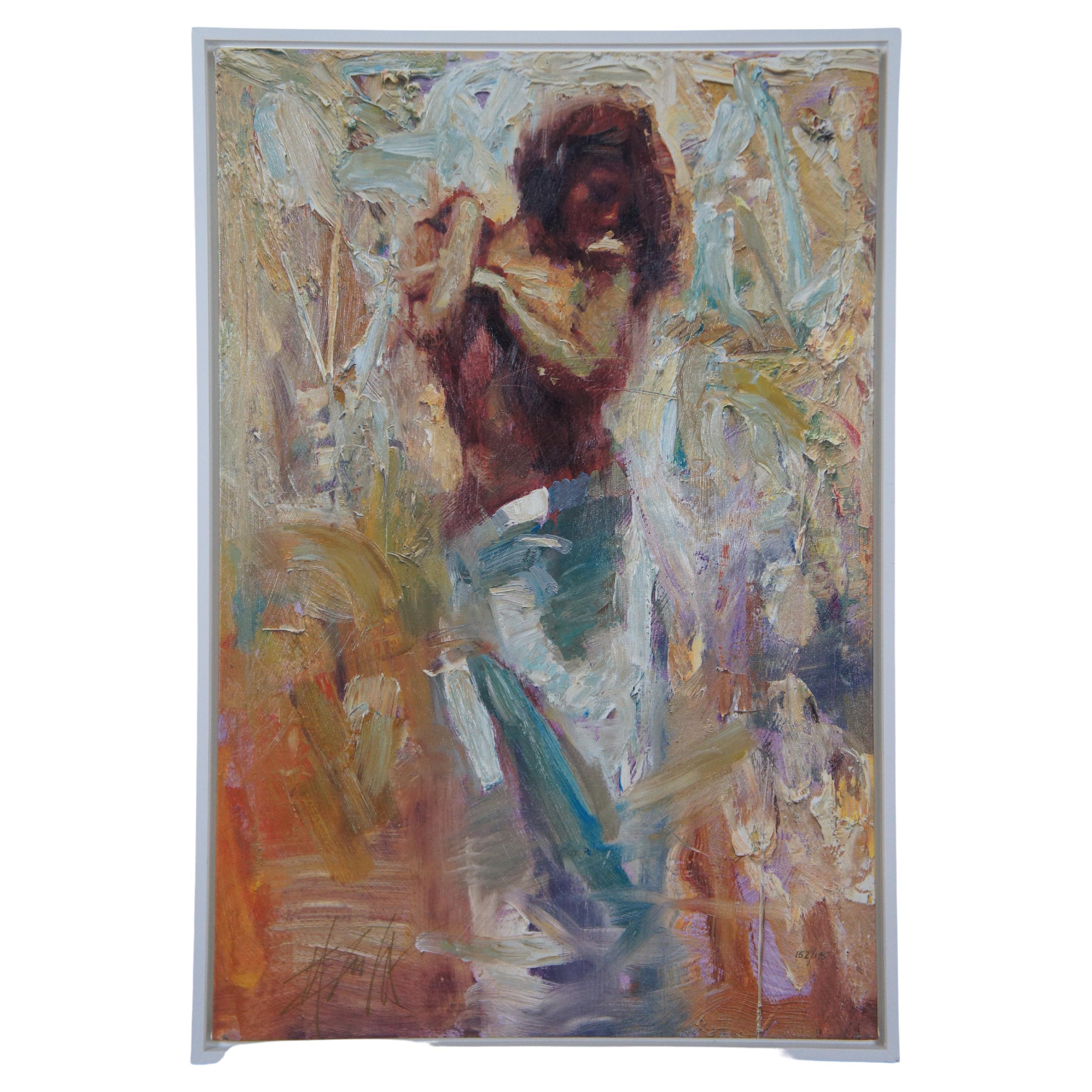 Henry Asencio Transition Hand Embellished Giclee on Canvas 152/195 31" For Sale