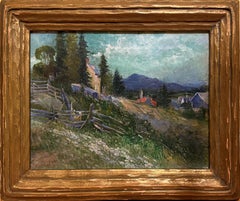 "Saranac, New York" Henry August Schwabe, Impressionist New Yorker Landschaft