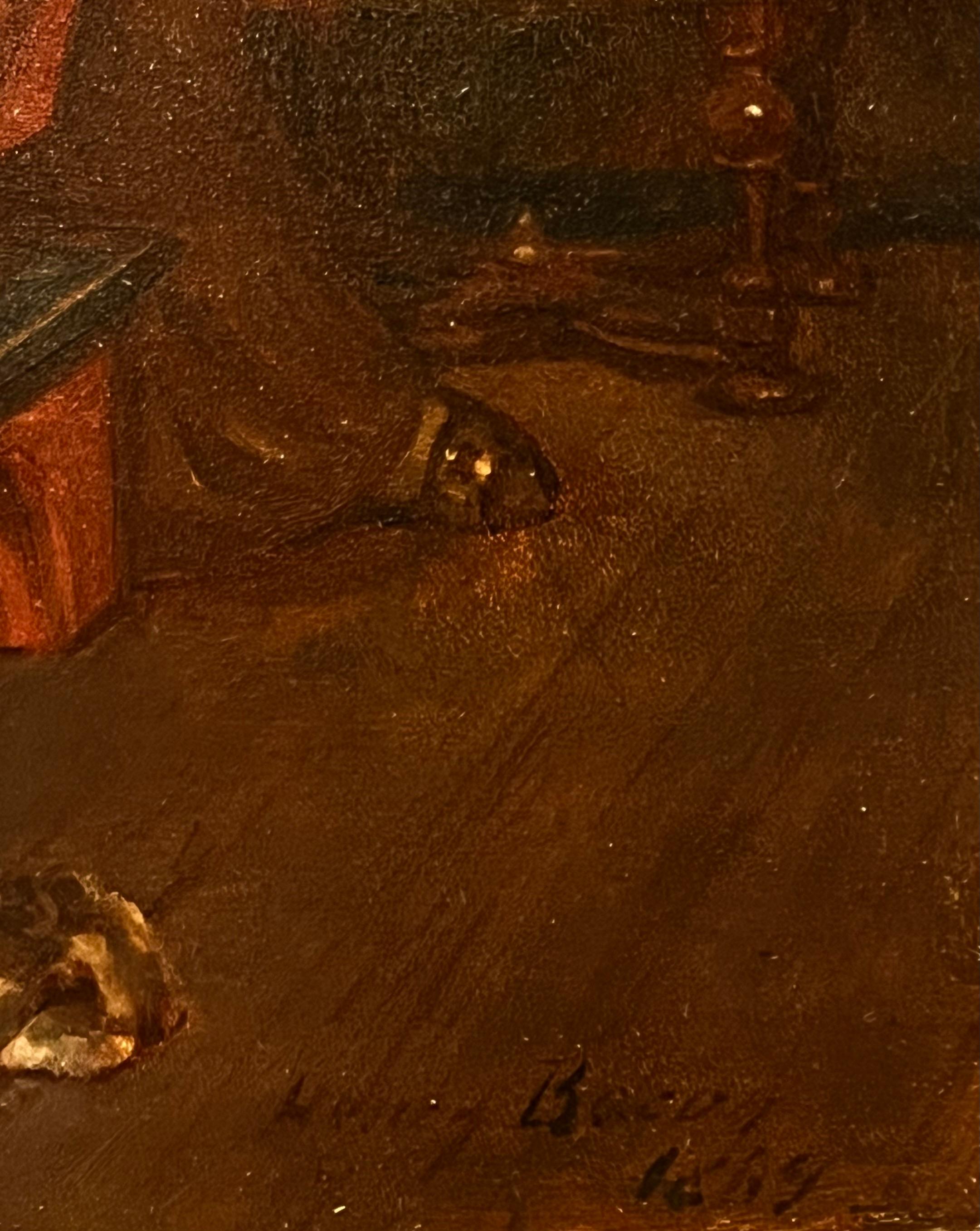 Portrait d'une mère, d'un Child & Child et d'un chien intitulé 