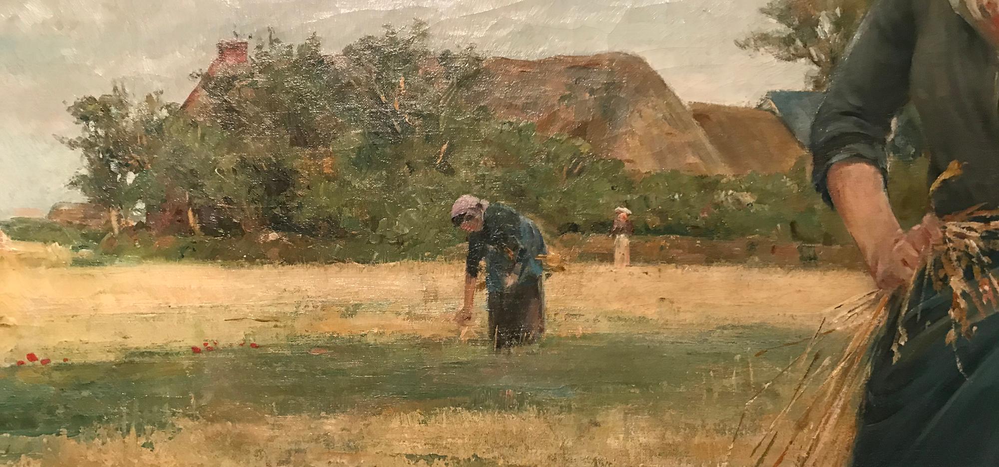 painting of woman in field