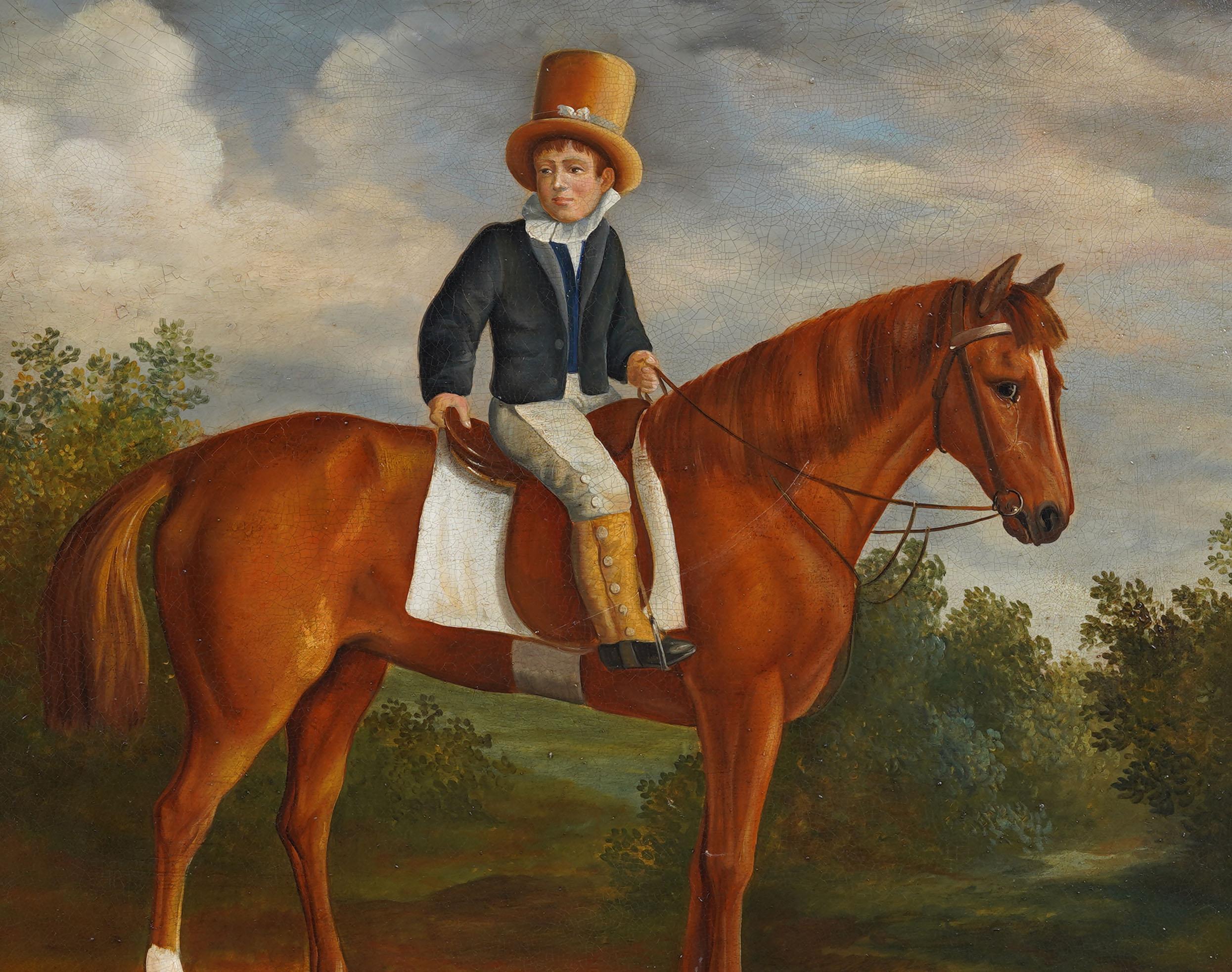 Portrait de cheval anglais ancien, attribué à Henry Barraud (1811 - 1874). Huile sur toile. Encadré.  Dimensions : 34 par 40 pouces sur l'ensemble, et 24 par 30 pour la peinture seule.  En excellent état d'origine. Joliment encadré dans une moulure