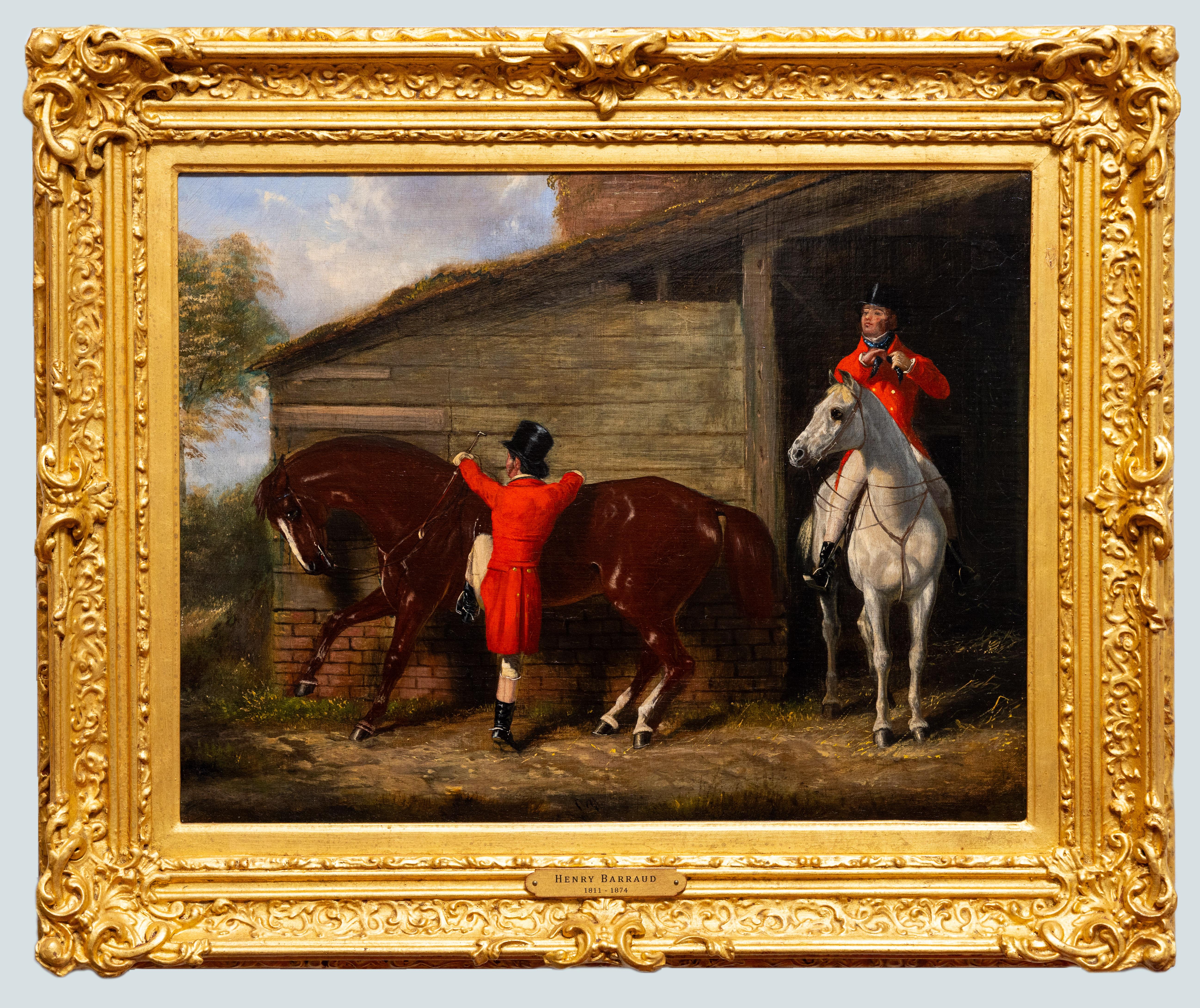 Paire de scènes de chasse, par Henry Barraud, 19ème siècle en vente 4