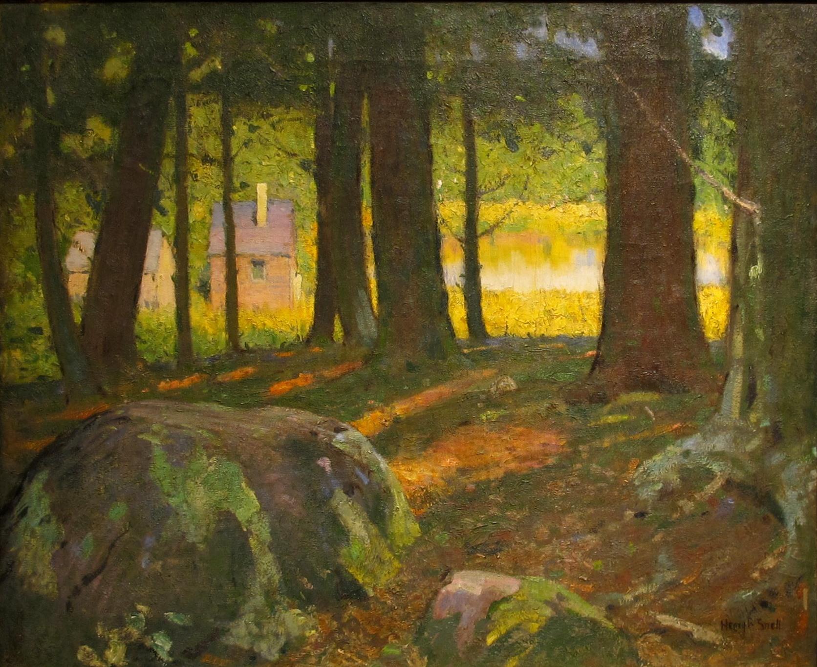 Henry Bayley Snell Landscape Painting - "Edge of the Woods"