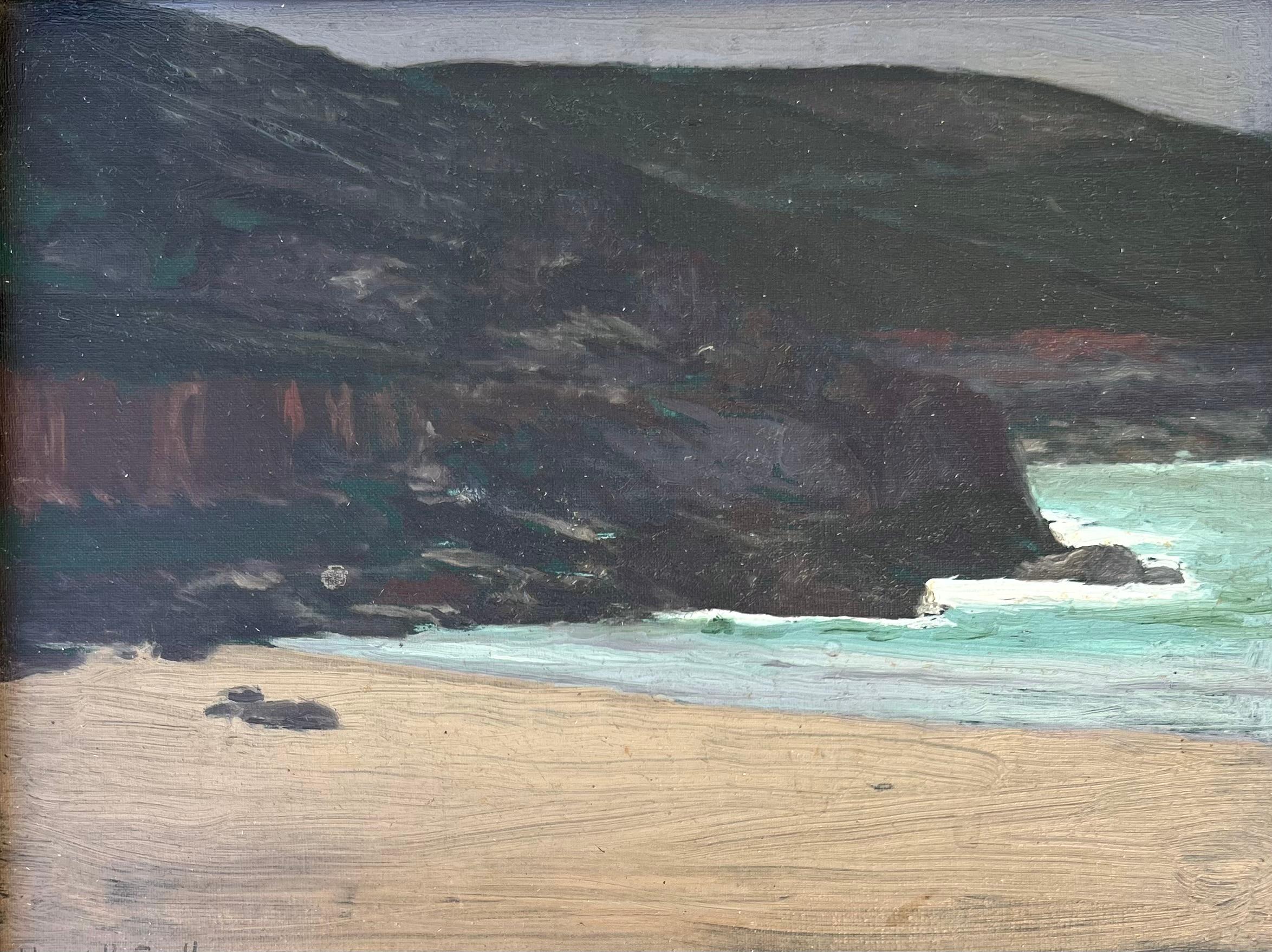 St Ives Beach - Post-Impressionist Painting by Henry Bayley Snell
