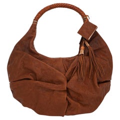 Henry Beguelin Bag Washed Leather Tassels Hobo Style nwt