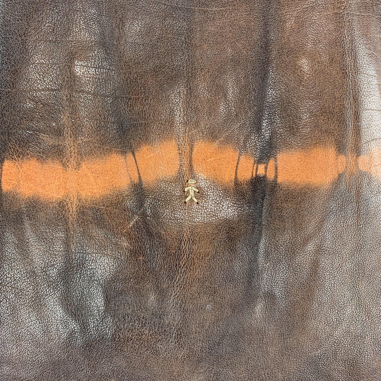 HENRY BEGUELIN Brown Tie Dye Leather Tote Bag