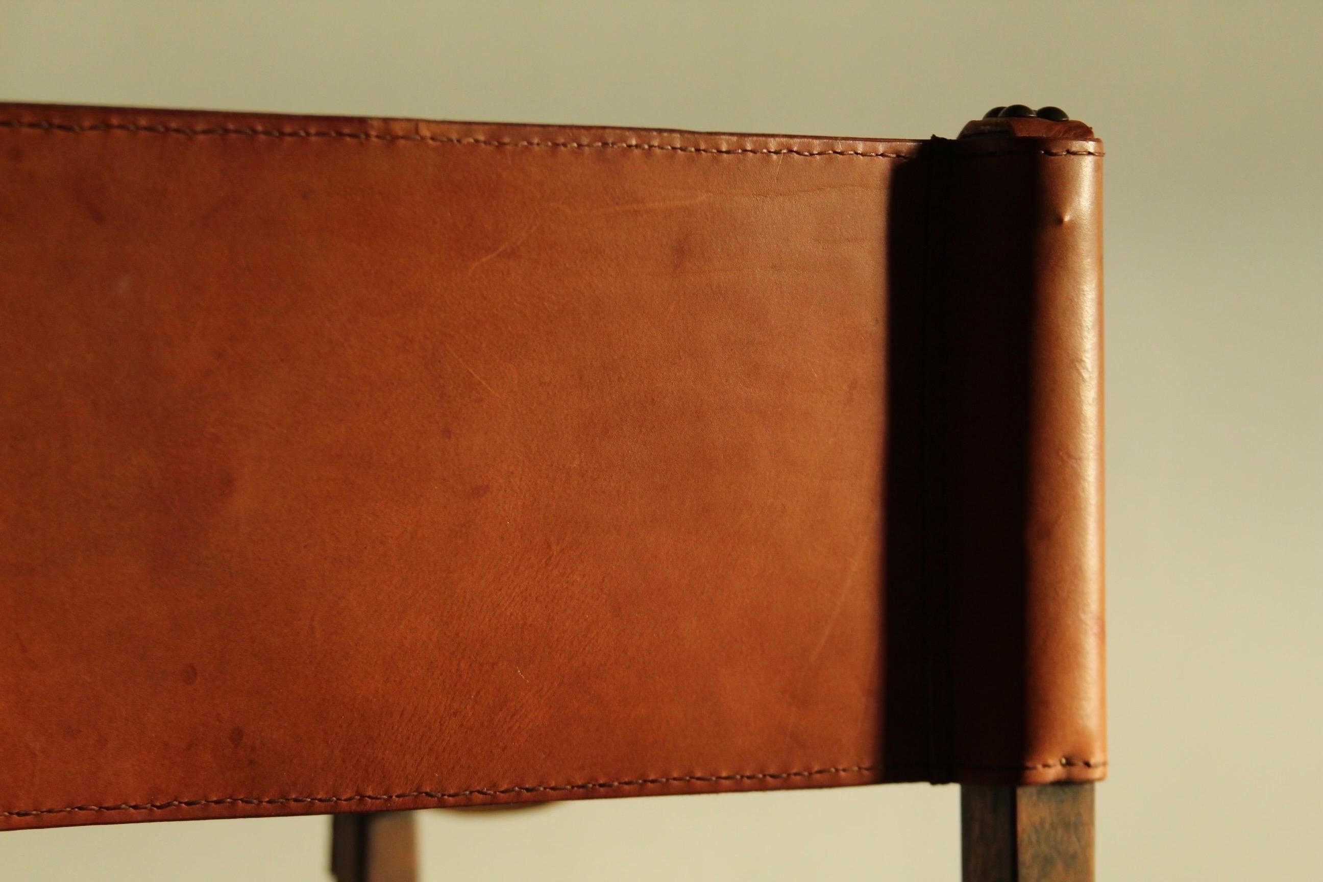 Henry Beguelin Rare Woven Leather Armchair 8