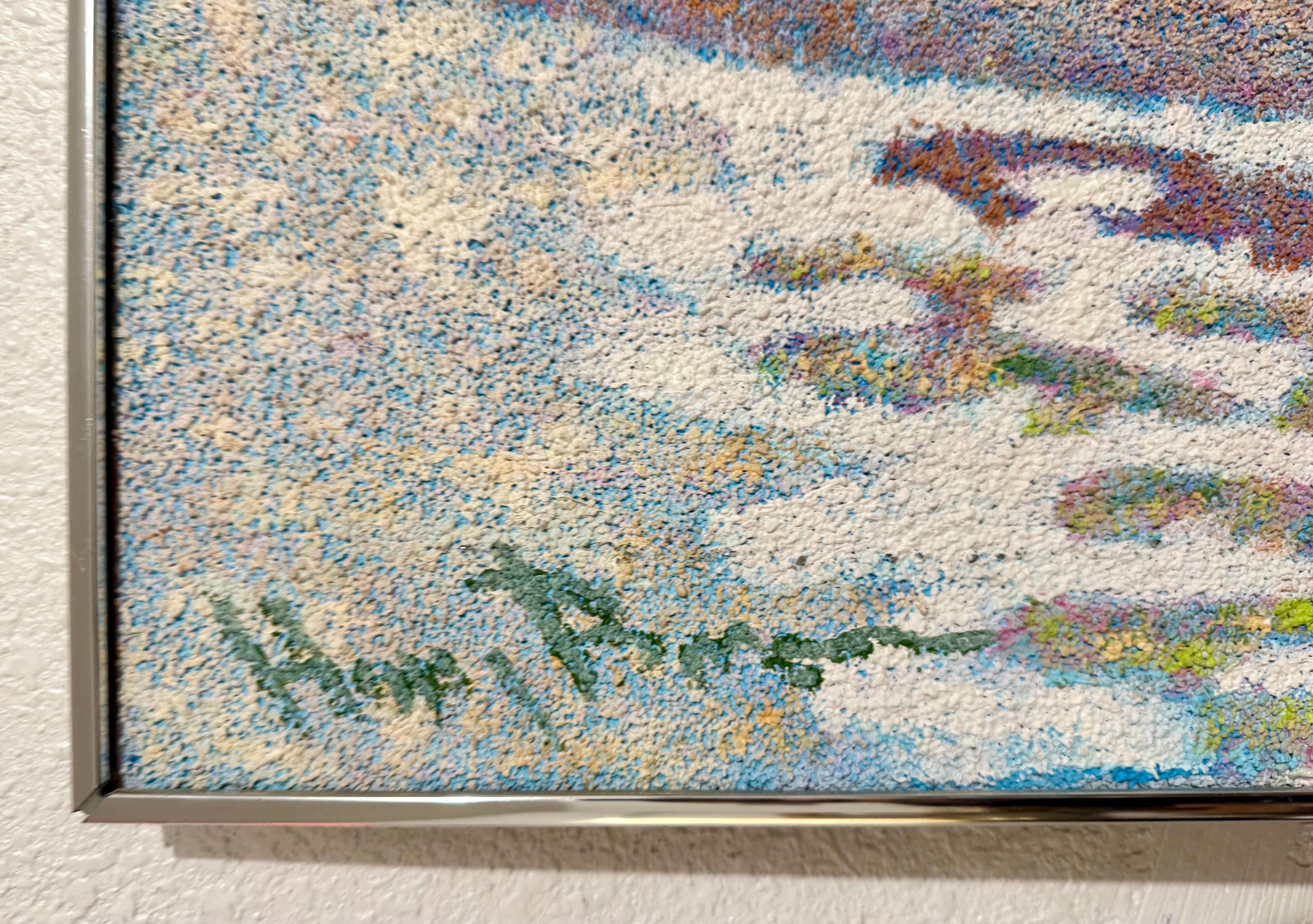 Grande pittura a olio Scena di spiaggia con bambini Henry Benson Americana Art Seashore in vendita 1