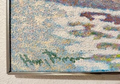 Large Oil Painting Beach Scene with Children Henry Benson Americana Art Seashore