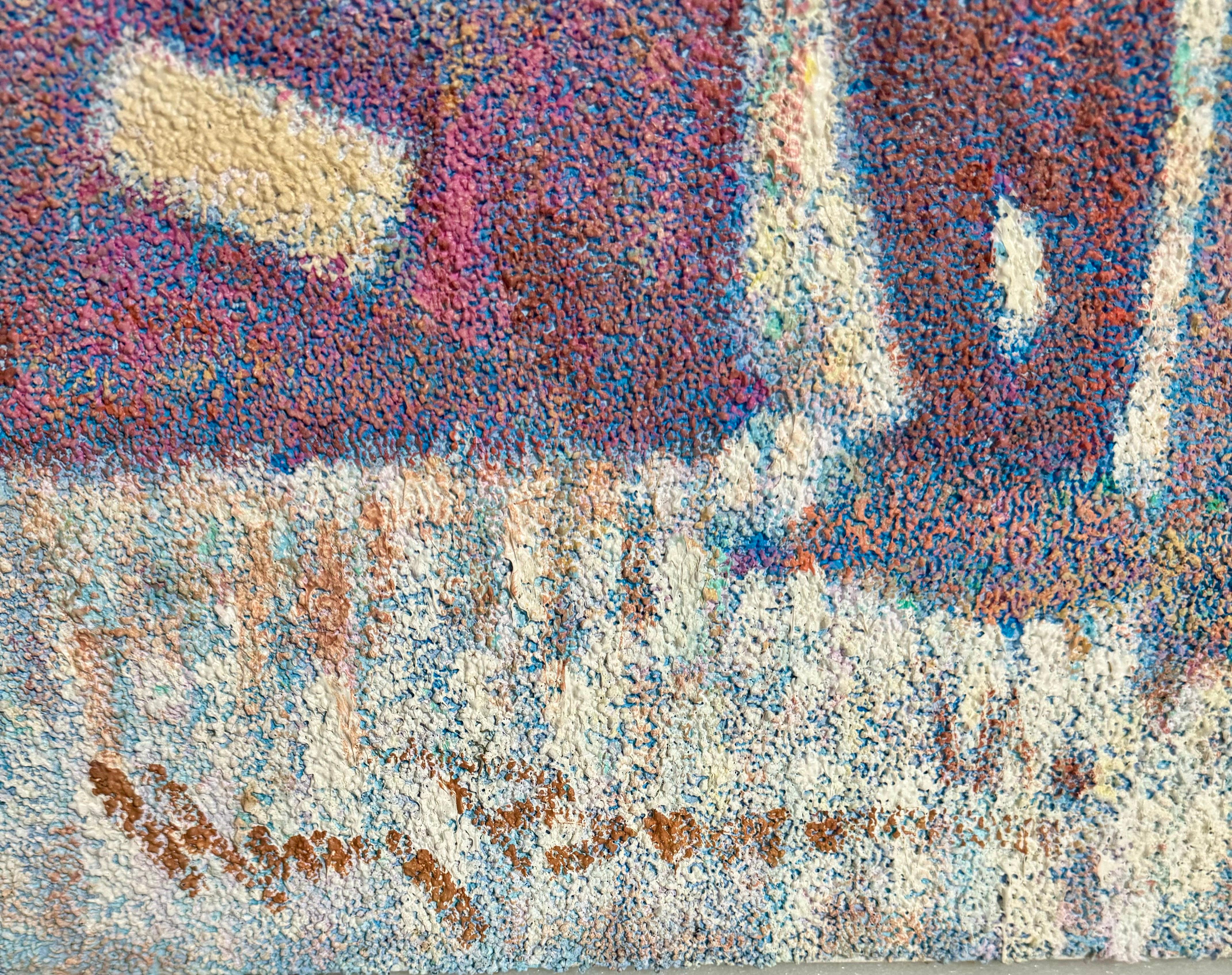 Grande peinture à l'huile pointilliste, vendeuse de fleurs et chariot Henry Benson Americana Art en vente 2