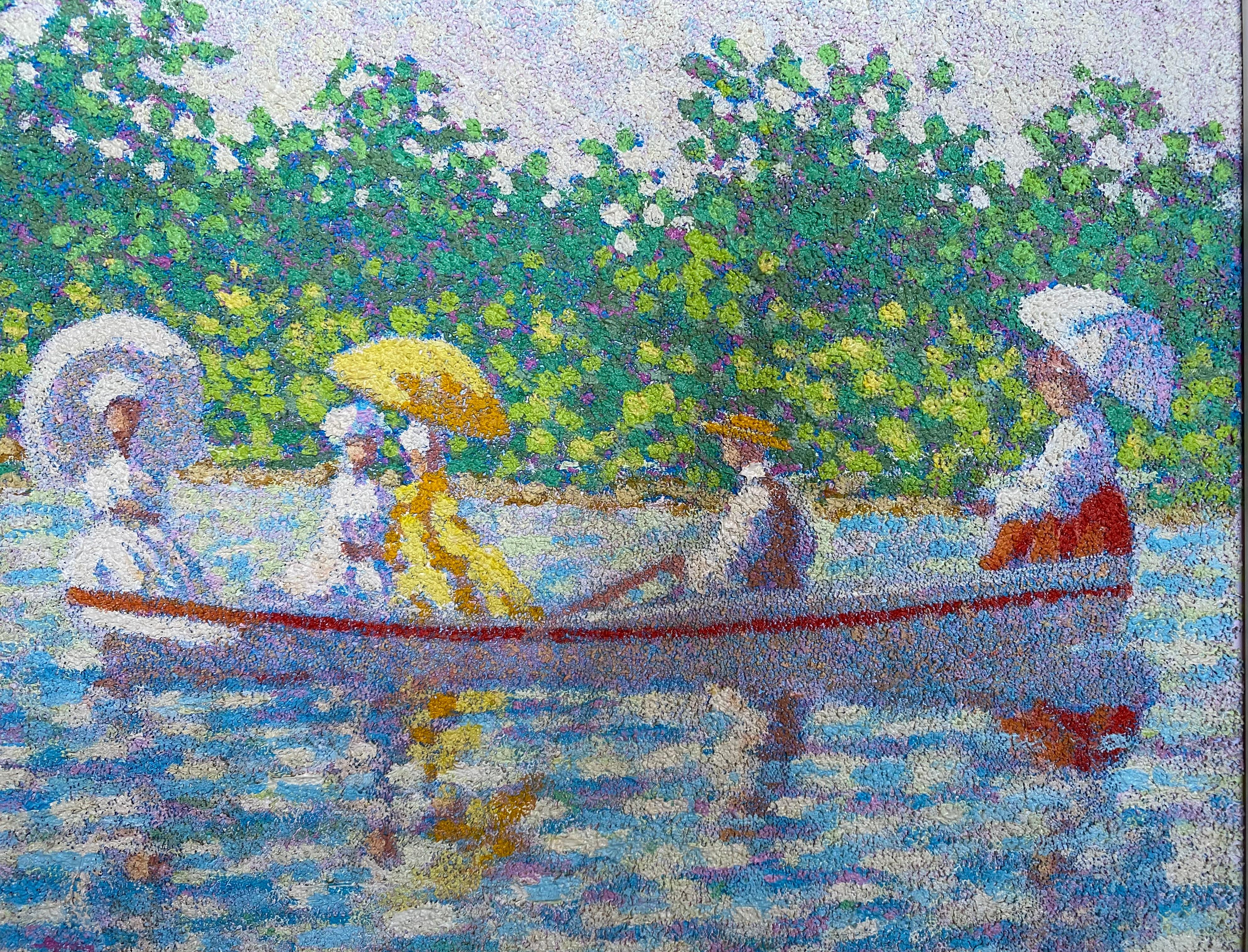 On The Lake - Post-Impressionist Painting by Henry Benson
