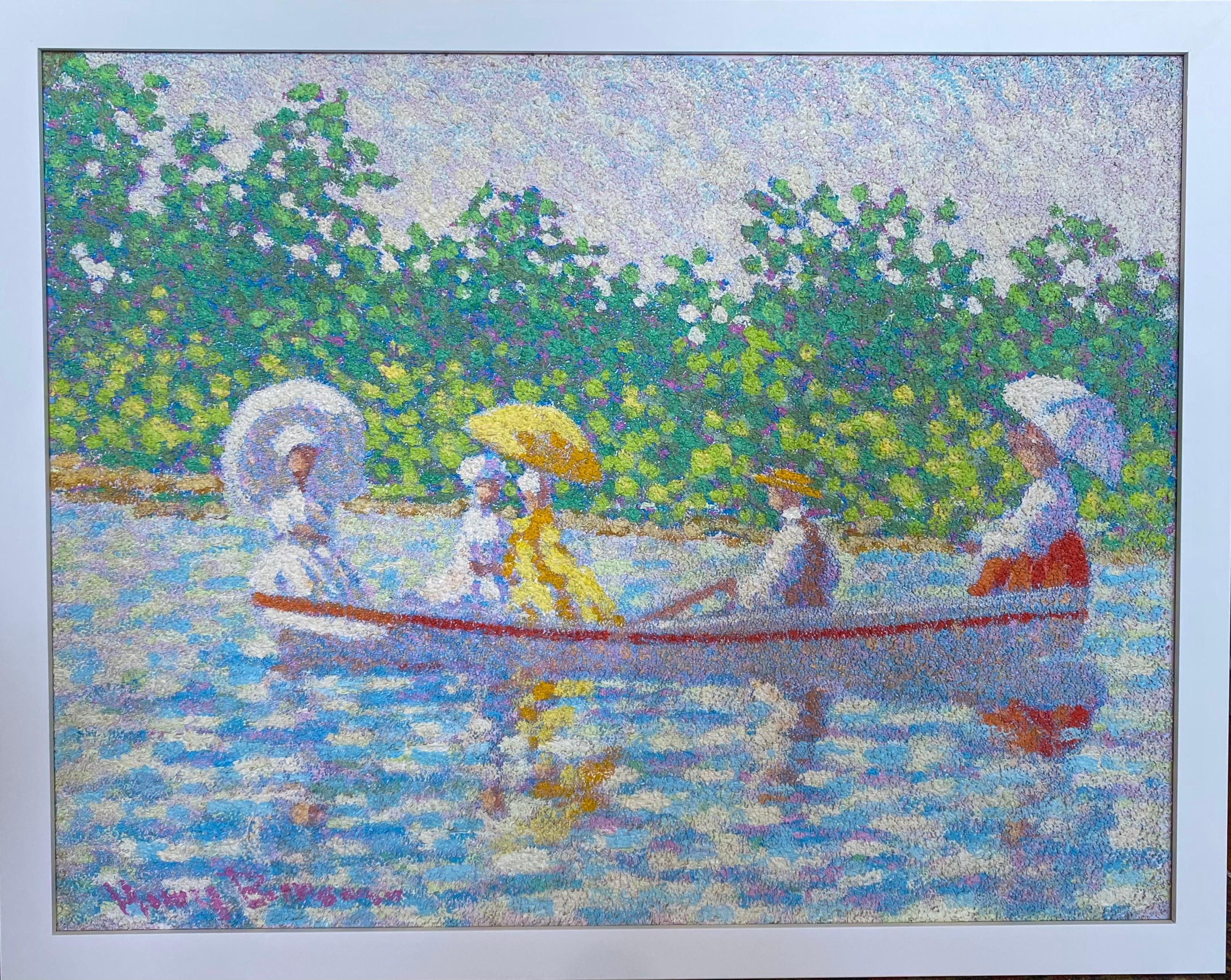 Henry Benson Figurative Painting - On The Lake