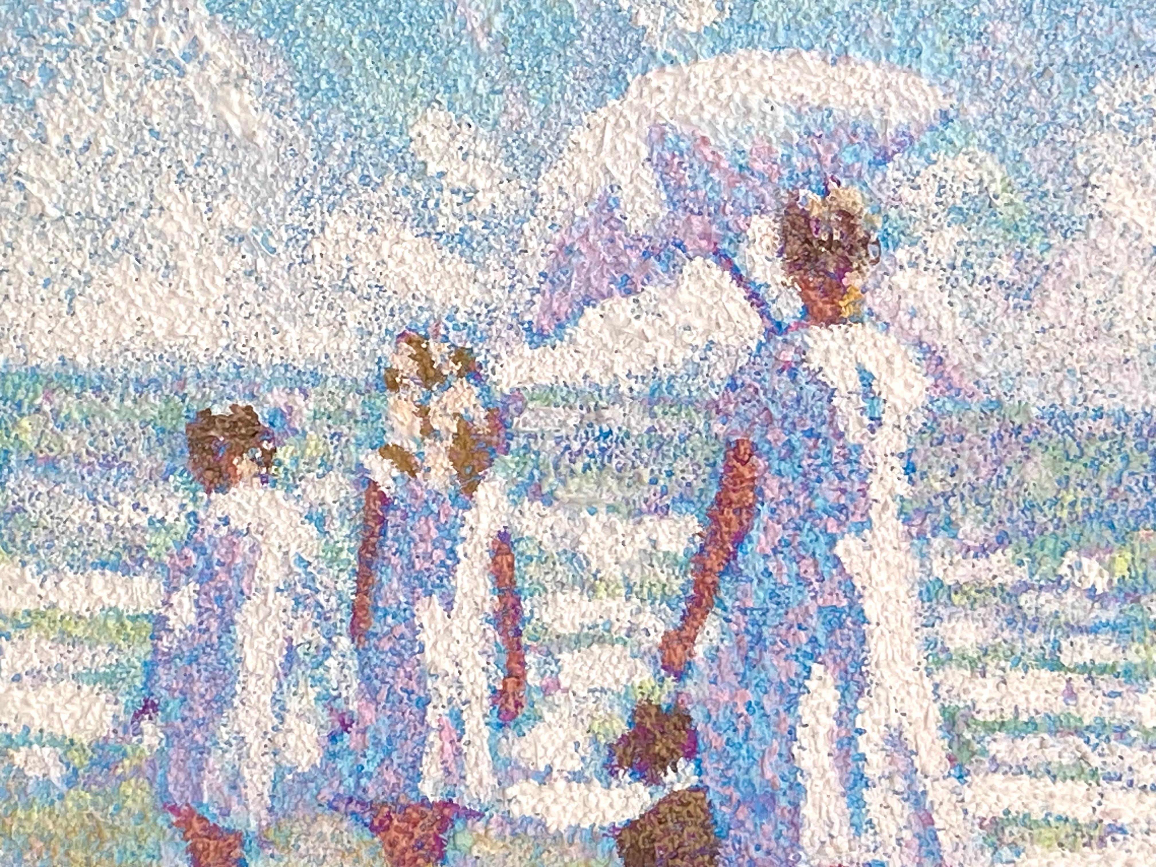 “Perfect Beach Day” - Post-Impressionist Painting by Henry Benson