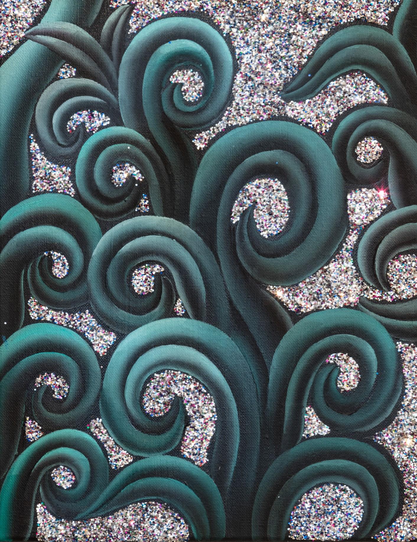 Henry Bermudez
Frizzante, 2020
Pittura ad olio, glitter, tela
Firmato, intitolato e datato sul verso 