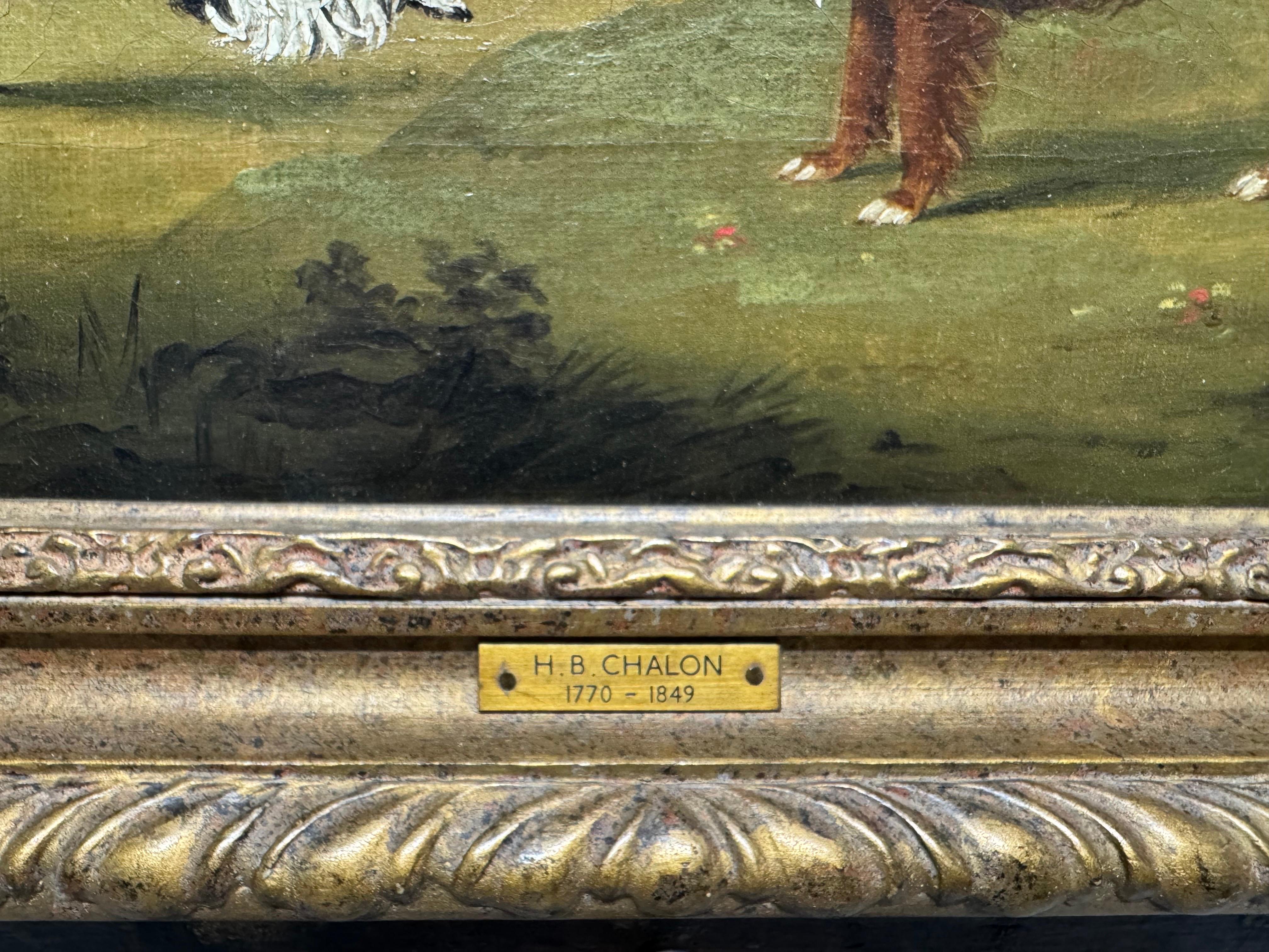 Henry Bernard Chalon (London 1770-1849)
Ein Löwchen und ein Toller
Signiert 'H. B. Chalon, 1796