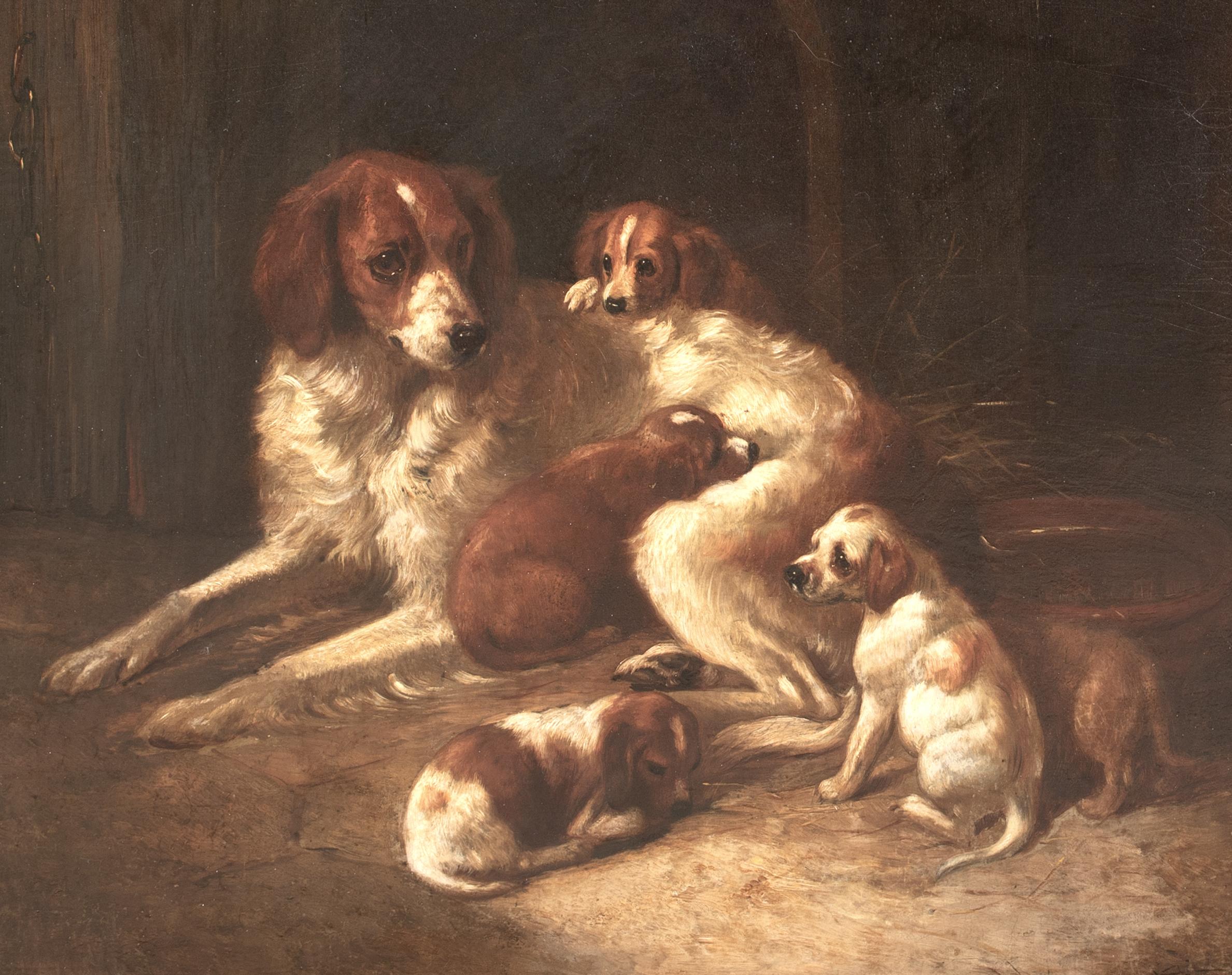 Spaniel del colonnello Mellish, madre e cuccioli, 18° secolo in vendita 1