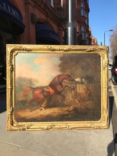 Massiccio dipinto a olio su cavallo di H. B. Chalon raffigurante l'amore, tratto dalle sue Passioni del Cavallo